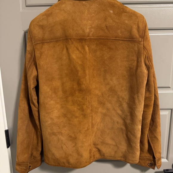 🔥 John Varvatos USA Men’s Suede Jacket M – Camel/Tan, Premium Style - Picture 2 of 5
